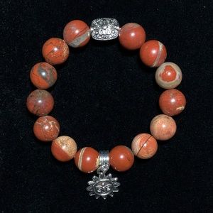 Natural Red Jasper Gemstone Bracelet